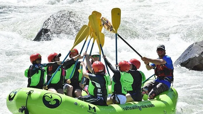 Group rafting